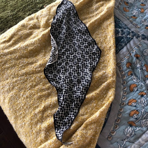 Black & White Coach Silk Scarf - Picture 2 of 4